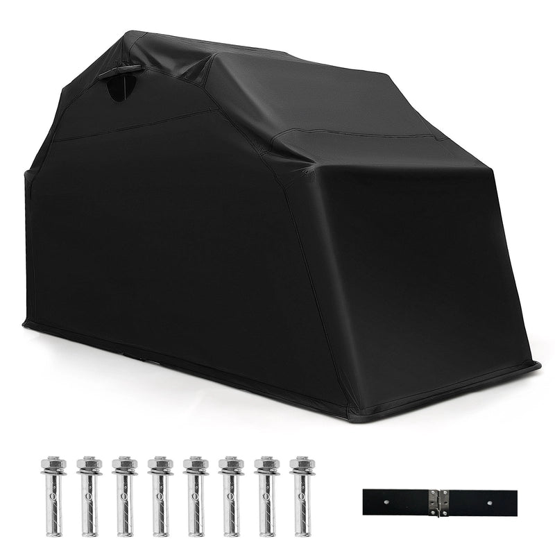 Outdoor Motorcycle Shelter Waterproof Motorbike Storage Tent with Cover-Black