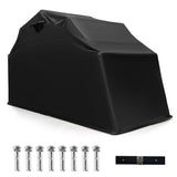 Outdoor Motorcycle Shelter Waterproof Motorbike Storage Tent with Cover-Black