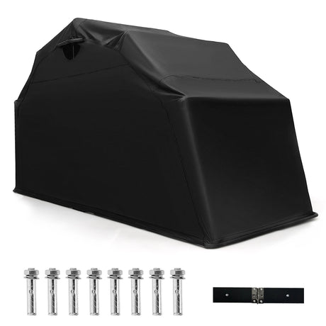 Outdoor Motorcycle Shelter Waterproof Motorbike Storage Tent with Cover-Black