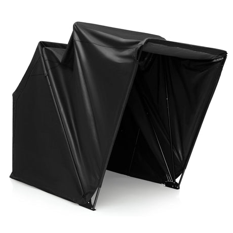 Outdoor Motorcycle Shelter Waterproof Motorbike Storage Tent with Cover-Black