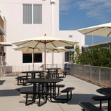 300 cm wooden garden umbrella Can be bent by 30 on both sides, beige