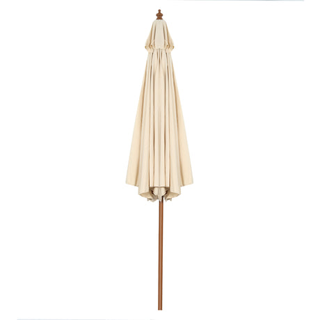 300 cm wooden garden umbrella Can be bent by 30 on both sides, beige