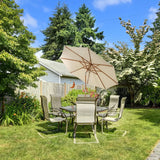 270 cm wooden garden umbrella Can be bent by 30 on both sides, beige