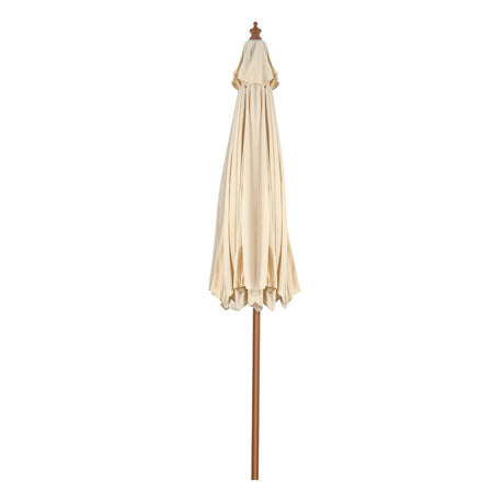 270 cm wooden garden umbrella Can be bent by 30 on both sides, beige