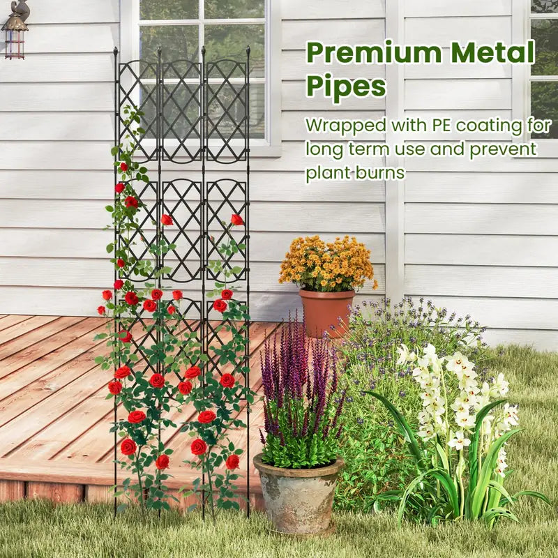 3-Pack Outdoor Plant Support Frame for Raised Garden Bed