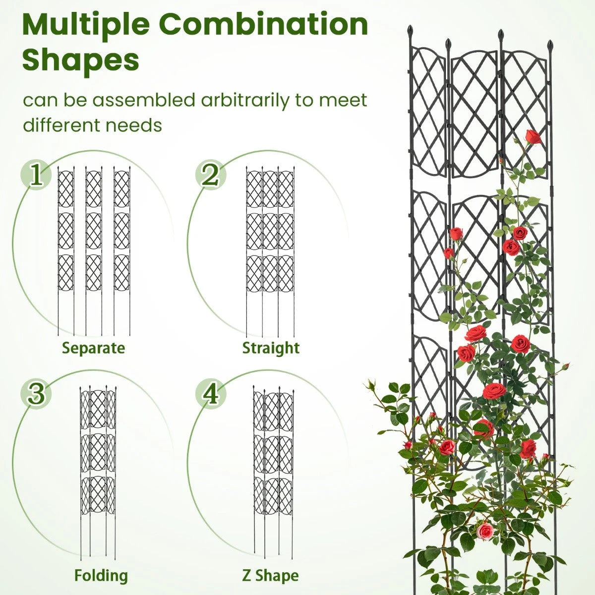 3-Pack Outdoor Plant Support Frame for Raised Garden Bed