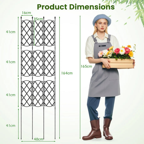 3-Pack Outdoor Plant Support Frame for Raised Garden Bed