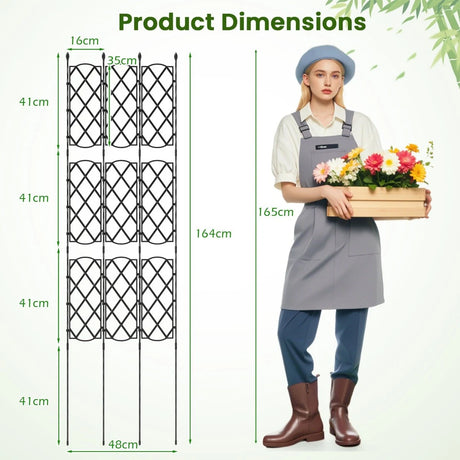 3-Pack Outdoor Plant Support Frame for Raised Garden Bed