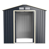 Outdoor Storage Shed with 4 Vents and Double Sliding Door-213x127cm Storage Shed