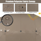 460 cm Double Sided Outdoor Umbrella with Crank Handle-Brown