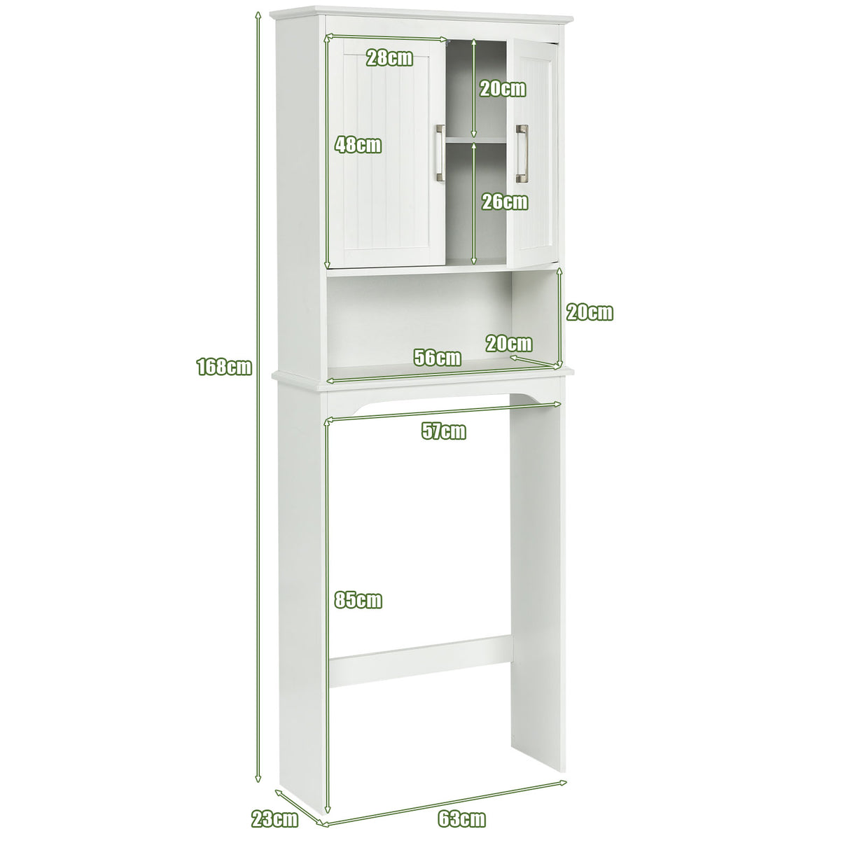 Over Toilet Space Saver Bathroom Organizer with Storage Cabinet