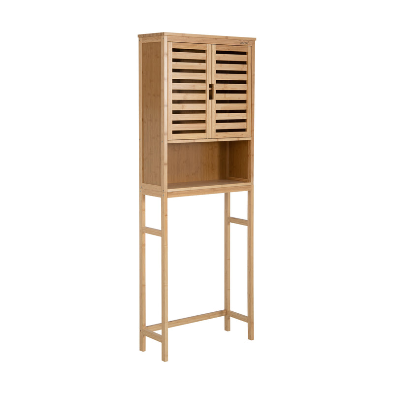 3-Tier Bamboo cabinet with Adjustable and Removable Shelf for Bathroom