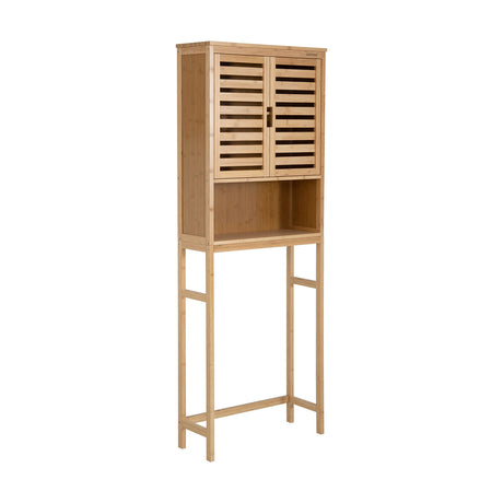 3-Tier Bamboo cabinet with Adjustable and Removable Shelf for Bathroom