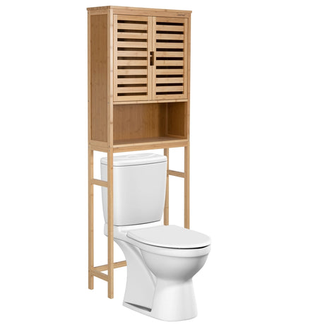 3-Tier Bamboo cabinet with Adjustable and Removable Shelf for Bathroom