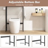 Over The Toilet Storage Cabinet with 2 Doors and Adjustable Shelf-White