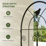 Outsunny Set of 2 Garden Trellis, Metal Fence Panels for Climbing Outdoor Plants, Flowers, 180 x 50cm