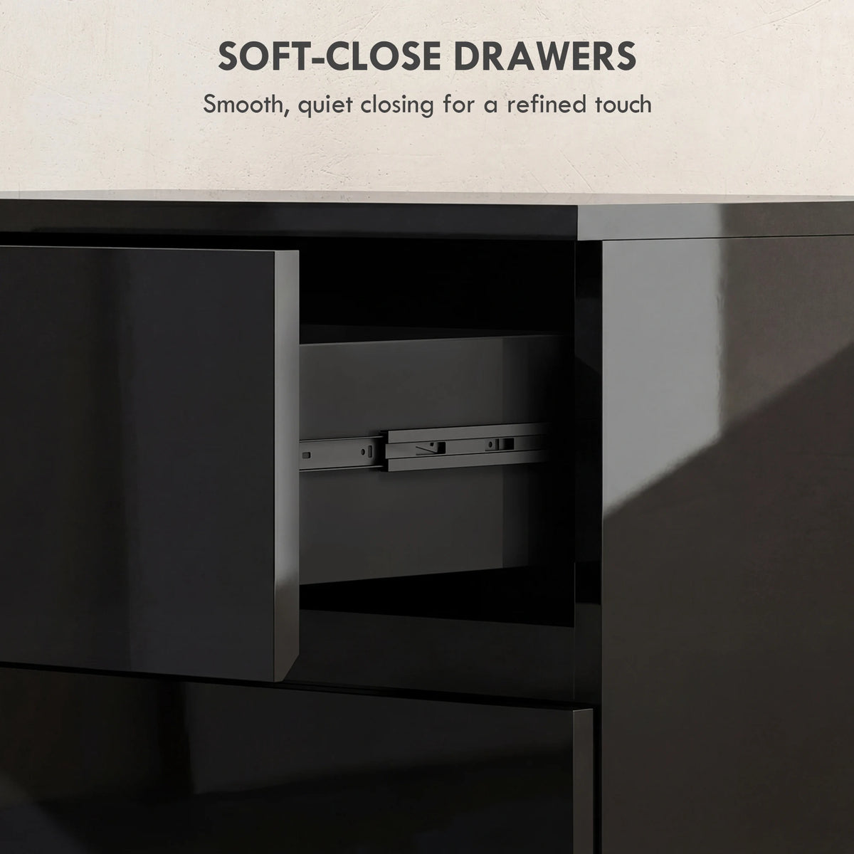 HOMCOM Chest of Drawers, 4-Drawer Storage Cabinets, Modern Dresser, Storage Drawer Unit for Bedroom