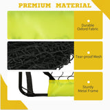HOMCOM Two Football Goal Nets, Foldable Outdoor Sport Training Equipment, for Teens, Adults, with Carrying Bag, Yellow