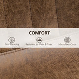 HOMCOM Bar Stools Set of 2, Swivel Counter Height Barstools with Back, Adjustable Bar Chairs, Breakfast Dining Stools for Kitchen Island Counter with Adjustable Steel Footrest & Base, Brown