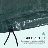 Outsunny Garden Furniture Cover, Waterproof Anti-UV Large Protective Patio Set Covers, 235 x 190 x 90cm, Green