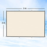 Outsunny Sun Shade Sail UV Protection Canopy with Stainless Steel Eyelets for Patio Garden 2 x 3 m Beige