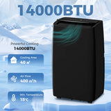 HOMCOM Portable Air Conditioner 14000 BTU, 4-in-1 Air Conditioning Unit, Dehumidifier, Cooling, Fan, Children Lock, 40m2