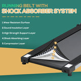 HOMCOM Folding Treadmill with Incline, Walking Pad Treadmill for Home, 1-10km/h Under Desk Running Machine with LCD Display and Wheels, No Assembly, Grey