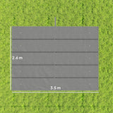 Outsunny Retractable Pergola Cover, 3.5 x 2.6 m Replacement Canopy Fabric for 4 x 3 m Frame, Roof Top Only, Light Grey