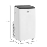 HOMCOM 14000 BTU Mobile Air Conditioner for Room up to 35m², Smart Home WiFi Compatible, with Dehumidifier, Fan, 24H Timer