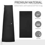 Outsunny Garden Parasol Cover Waterproof Outdoor Cantilever Banana Umbrella Protector 300D Oxford Fabric 240 x 48/70 cm for 3 m Cantilever Parasol