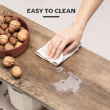 HOMCOM Side Table, Narrow End Table with Storage Shelves, S-Shaped, 3-Tier, 50W x 19.5D x 58H cm, Oak