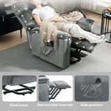 HOMCOM Velvet-Feel Electric Lift Recliner Chair - Dark Grey