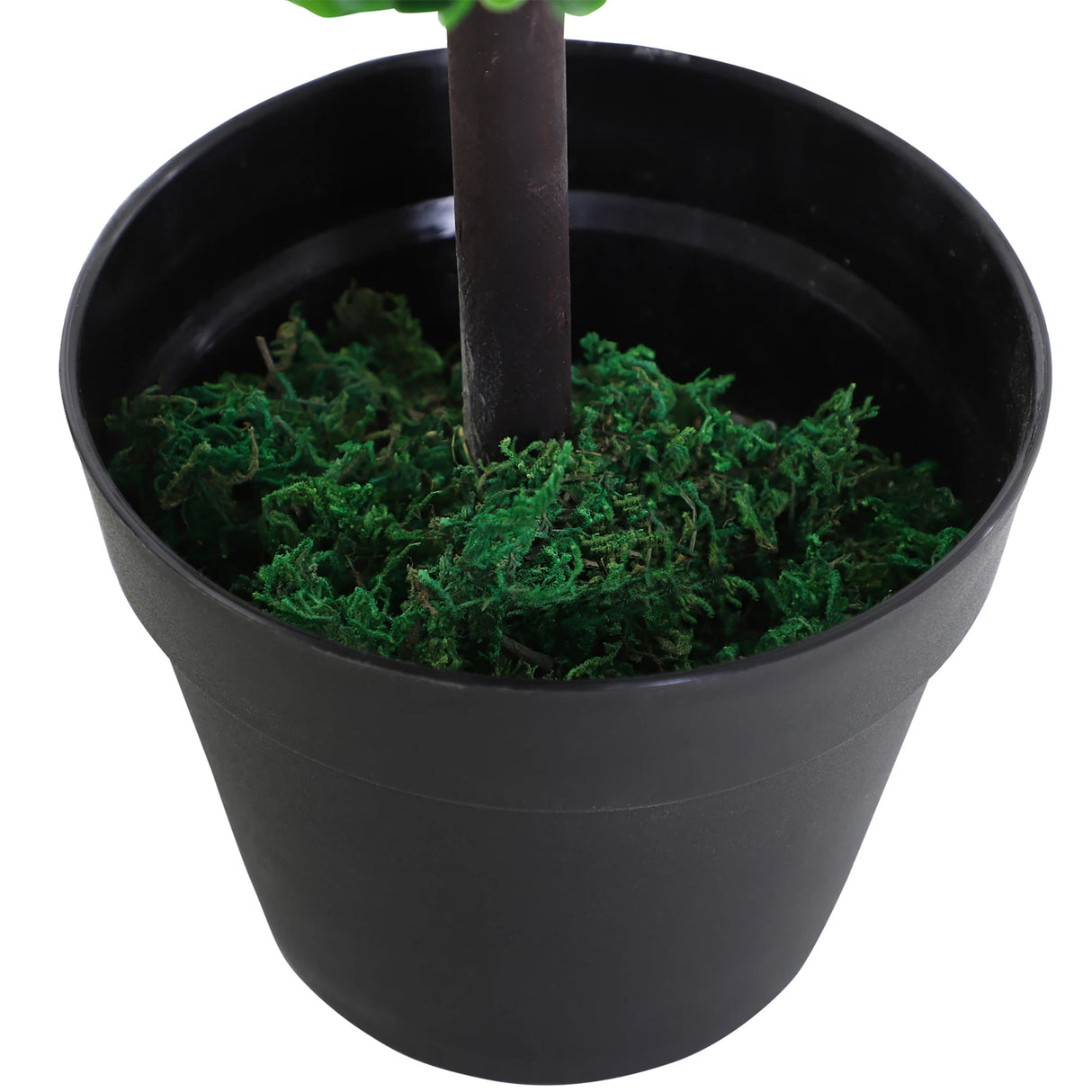 Outsunny Artificial Plants Honeysuckle Flower in Pot Fake Plants with Curved Boots for Indoor 15x15x150cm White