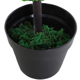 Outsunny Artificial Plants Honeysuckle Flower in Pot Fake Plants with Curved Boots for Indoor 15x15x150cm White