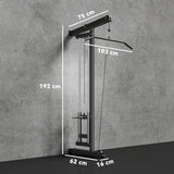 SPORTNOW Wall Mounted Lat Pull Down Machine, Crossover Cable Machine with High & Low Pulleys for Home Gym Full Body Workout