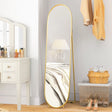 HOMCOM Two-Way Curved Full Length Mirror - Gold Tone