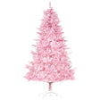 HOMCOM 6FT Artificial Christmas Tree Holiday Xmas Holiday Tree Decoration with Automatic Open for Home Party, Pink