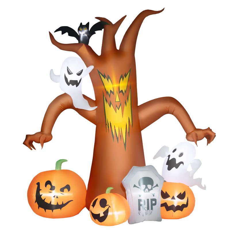 Outsunny 7.9ft Light-Up Halloween Tree Inflatable