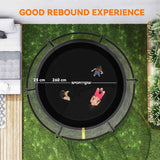 SPORTNOW 10ft Trampoline with Enclosure Net and Spring Cover, Outdoor Trampoline Garden Jumping Mat, Black