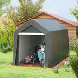 Outsunny 3.6 x 2.1m Portable Outdoor Shed, with Window - Dark Grey