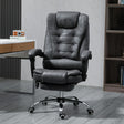 Vinsetto Heated 6 Points Vibration Massage Executive Office Chair Adjustable Swivel Ergonomic High Back Desk Chair Recliner with Footrest Dark Grey