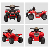HOMCOM 6V Kids Electric Ride on Car Toddlers Quad Bike All Terrain Vehicle Toy With Music for 18-36 months Red