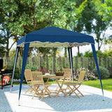 Outsunny 3 M x 3 M Base/ 2.5 M x 2.5 M Top Pop Up Gazebo, 2 Person Setup Instant with Carry Bag, Height Adjustable Slant Leg Party Tent Instant Event Shelter for Garden, Patio