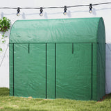 Outsunny 200 x 100cm Walk-In Greenhouse, with Zipped Doors - Green