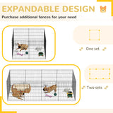 PawHut 8 Panel DIY Dog Pen with Door, for Dogs, Small Animals, Indoor/Outdoor Use, 76cm High