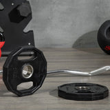 SPORTNOW Olympic Weight Plates Set, Metal and Rubber Bumper Plates Weights Discs with 2"/5cm Holes, for Home Gym Weight Lifting Strength Training, 2 x 5kg, Black