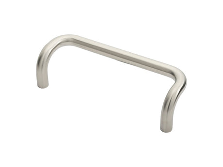 19MM DIA. CRANKED PULL HANDLE - 225MM C/C - BOLT THROUGH FIXING_x005F
 - SATIN STAINLESS STEEL - EACH