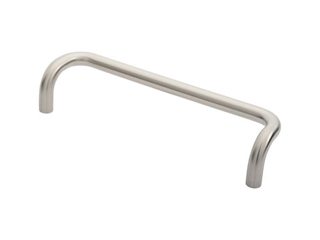 19MM DIA. CRANKED PULL HANDLE - 300MM C/C - BOLT THROUGH FIXING_x005F
 - SATIN STAINLESS STEEL - EACH