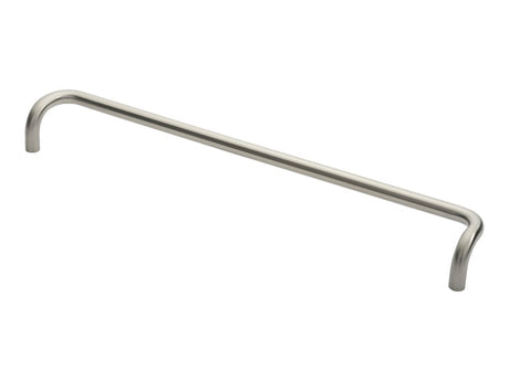 19MM DIA. CRANKED PULL HANDLE - 600MM C/C - BOLT THROUGH FIXING_x005F
 - SATIN STAINLESS STEEL - EACH