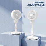 HOMCOM 9'' Air Circulator Fan 3 Speed 3 Mode, 70 Oscillation 90 Vertical Tilt, Remote Controller, for Living Room, Bedroom, Office, White